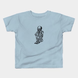 sad skeleton Kids T-Shirt